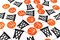 Basketball and Basketball Hoop Garland Party Banners Sports Theme Party Hanging Decorations Basketball Paper Garland Basketball Birthday Party Slam Dunk Party March Madness Party Decoration